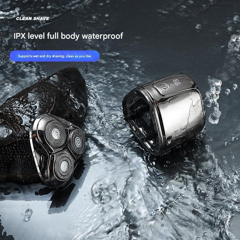 Black Mini Electric Shaver for Men - Portable & Rechargeable Razor for Travel V888-ELOSUNG22555