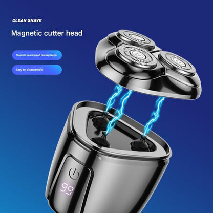 Orange Mini Electric Shaver for Men - Portable & Rechargeable Razor for Travel V888-ELOSUNG22556