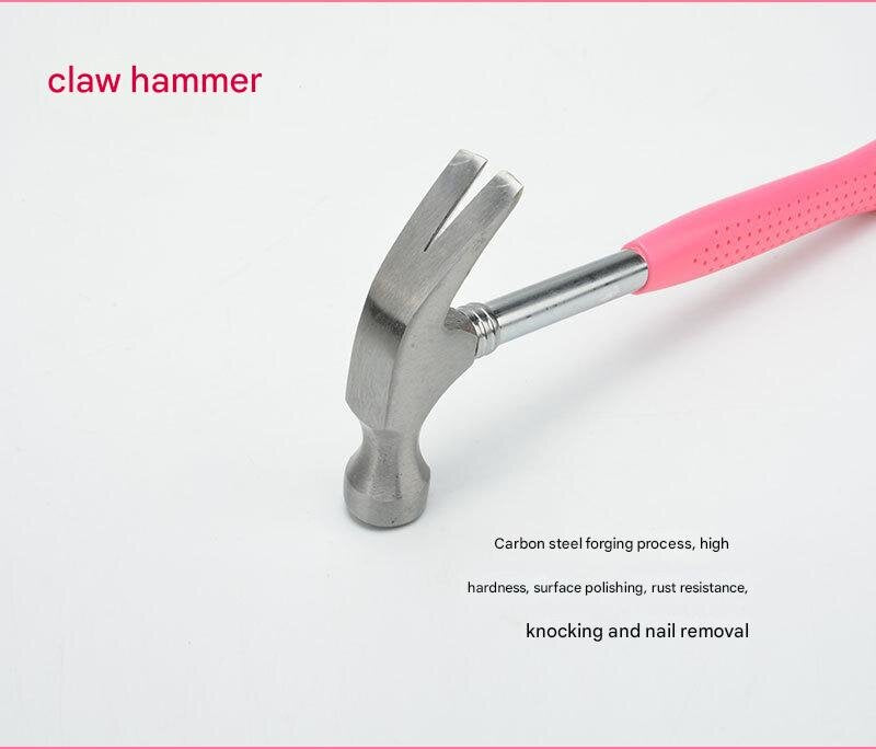 39-Piece Home Tool Kit - Pink Carbon Steel Hardware Set V888-ELOSUNG22562