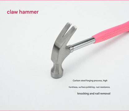 39-Piece Home Tool Kit - Pink Carbon Steel Hardware Set V888-ELOSUNG22562