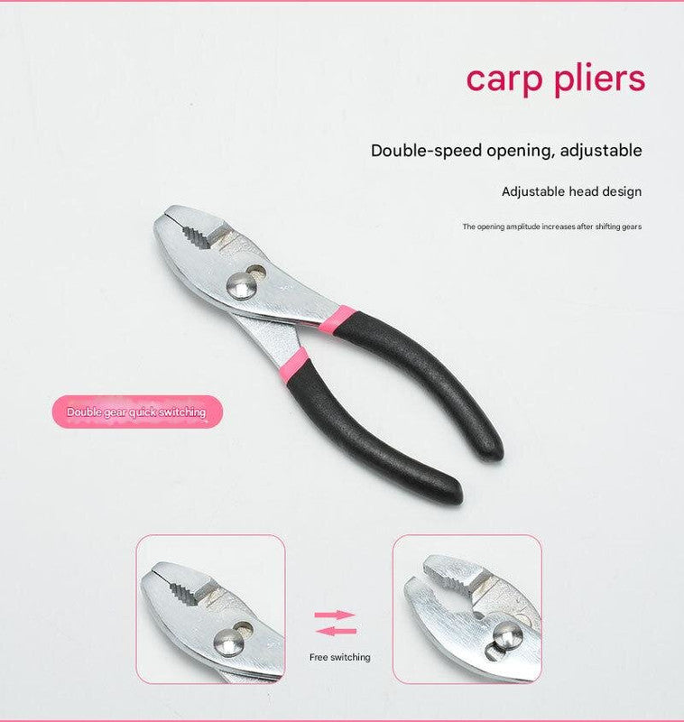39-Piece Home Tool Kit - Pink Carbon Steel Hardware Set V888-ELOSUNG22562
