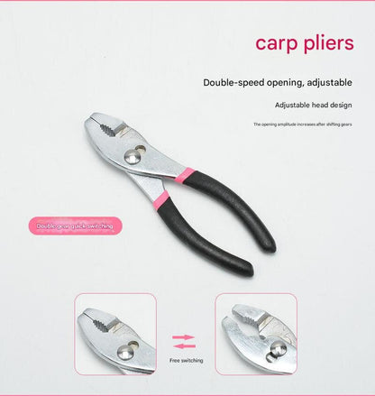 39-Piece Home Tool Kit - Pink Carbon Steel Hardware Set V888-ELOSUNG22562