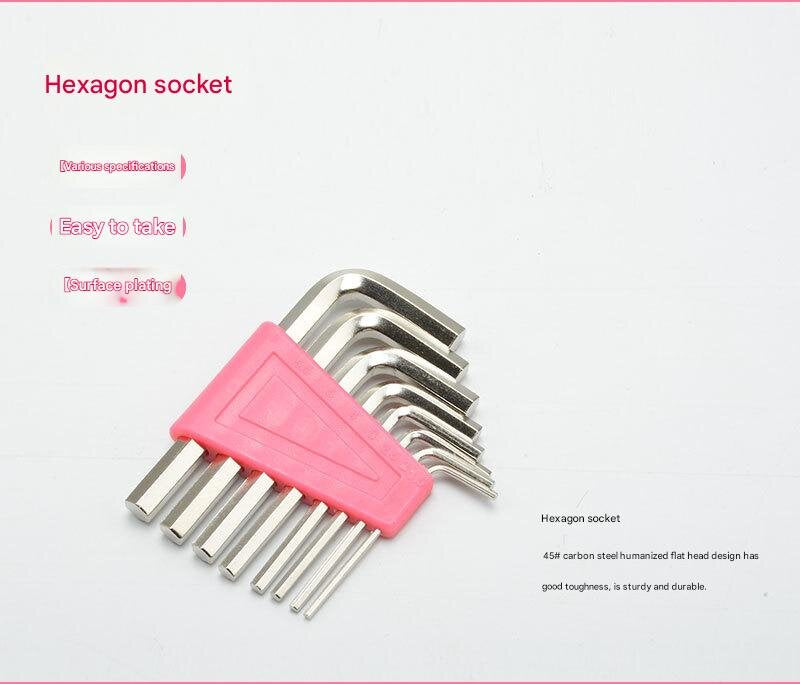 39-Piece Home Tool Kit - Pink Carbon Steel Hardware Set V888-ELOSUNG22562