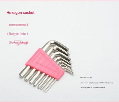 39-Piece Home Tool Kit - Pink Carbon Steel Hardware Set V888-ELOSUNG22562