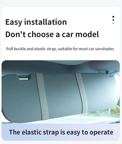 White double button Car Sun Visor Makeup Mirror with LED Light - Tri-Color, Touch Control V888-ELOSUNG22577