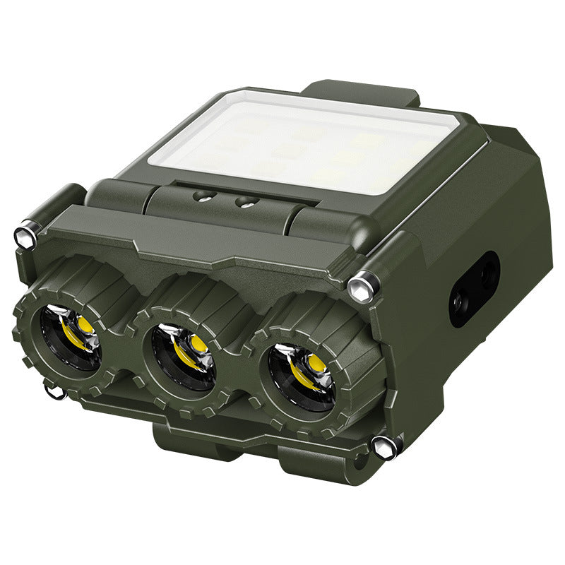 Green Rechargeable LED Headlight - Cap Light, Long Lasting Camping Light V888-ELOSUNG22589