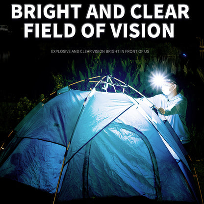 Green Rechargeable LED Headlight - Cap Light, Long Lasting Camping Light V888-ELOSUNG22589