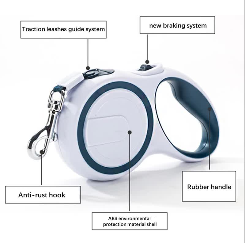 Coffee 5M Pet Leash Retractable - Tangle-Free, Extendable Pet Leash for Walking V888-ELOSUNG22608