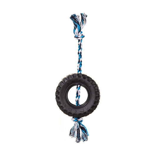 Blue Interactive Tire Rope Dog Toy - Heavy Duty Chew Toy for Dental Health & Play V888-ELOSUNG22697