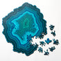Green Algorithmic Agate Jigsaw Puzzle - 164 Unique Wooden Pieces V888-ELOSUNG22753