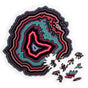 Black and Red Algorithmic Agate Jigsaw Puzzle - 164 Unique Wooden Pieces V888-ELOSUNG22754