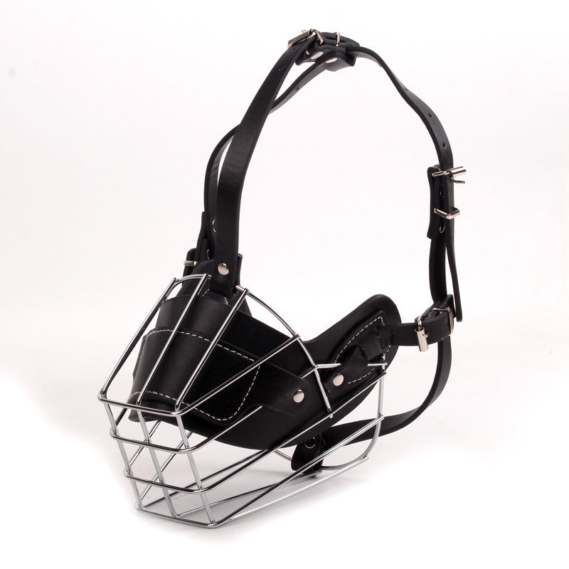 Black Metal Basket Dog Muzzle - Anti-Bite & Anti-Barking - M V888-ELOSUNG22766