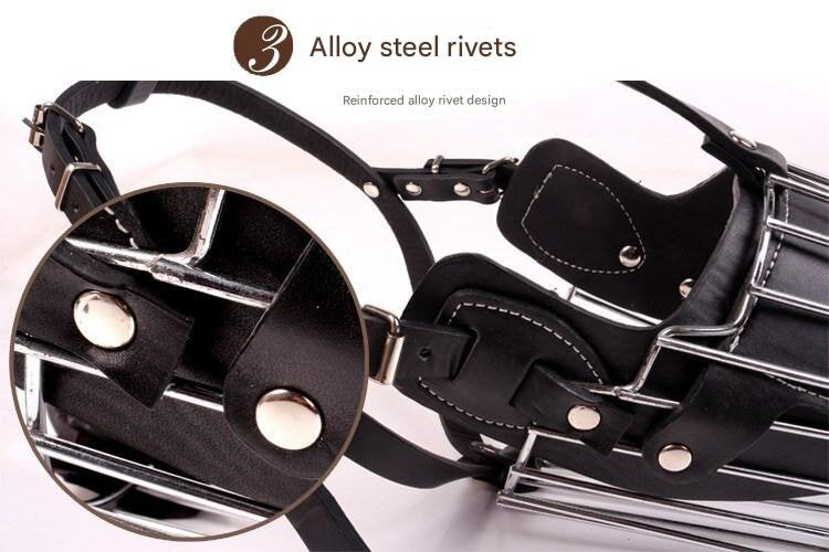 Black Metal Basket Dog Muzzle - Anti-Bite & Anti-Barking - XL V888-ELOSUNG22768