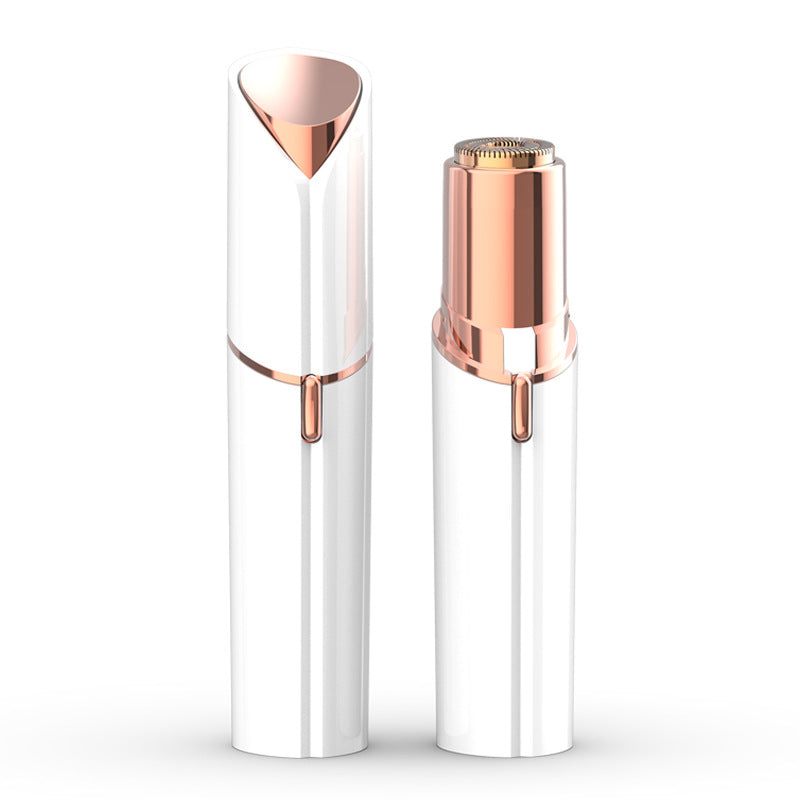 White Mini Lipstick Electric Shaver - USB Rechargeable Facial Hair Remover V888-ELOSUNG22782