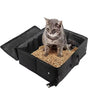 Black Portable Foldable Cat Litter Box - Waterproof Travel Litter Pan for Cats V888-ELOSUNG22800
