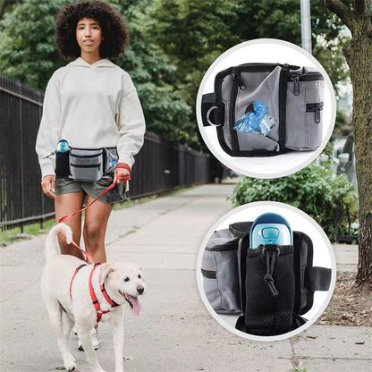 Multi-Function Dog Training Belt Bag with Water Bottle Holder - Grey V888-ELOSUNG22804