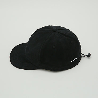 Black Minimalist Baseball Cap - Unisex Retro Streetwear Hat V888-ELOSUNG22855