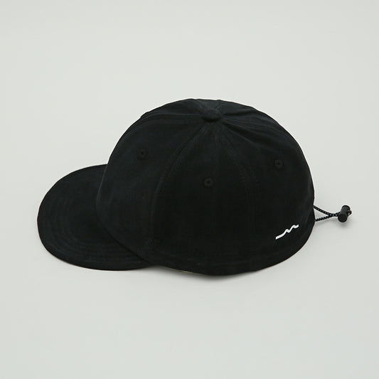 Black Minimalist Baseball Cap - Unisex Retro Streetwear Hat V888-ELOSUNG22855