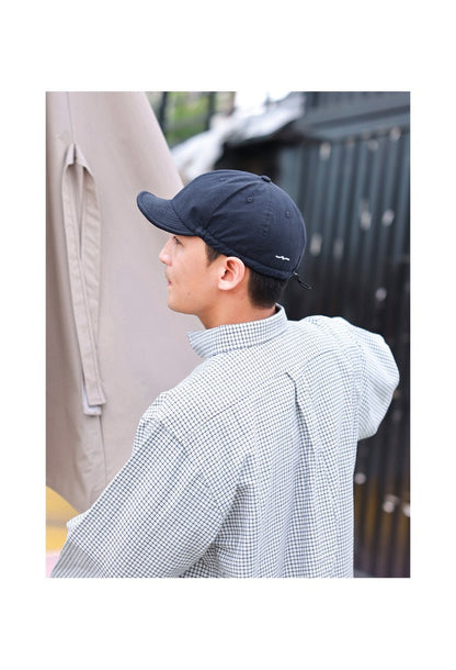 Navy blue Minimalist Baseball Cap - Unisex Retro Streetwear Hat V888-ELOSUNG22857