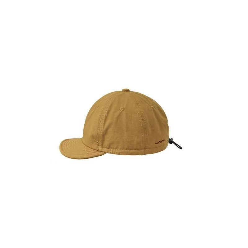 Khaki Minimalist Baseball Cap - Unisex Retro Streetwear Hat V888-ELOSUNG22858