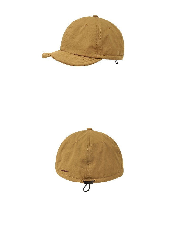 Khaki Minimalist Baseball Cap - Unisex Retro Streetwear Hat V888-ELOSUNG22858