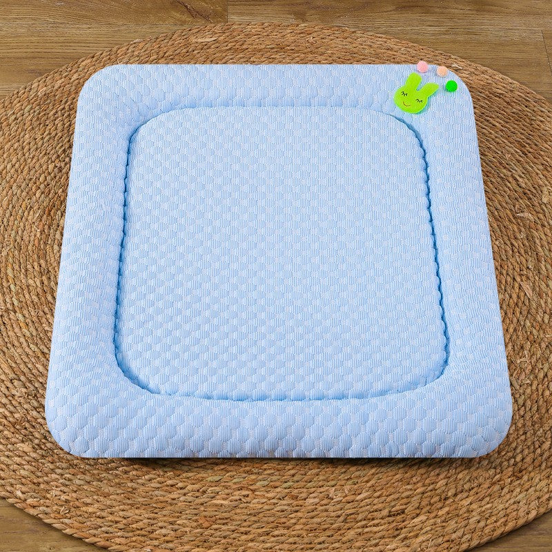 Blue Breathable Cooling Pet Mat - Ice Bean Summer Bed for Small Dogs (S : 35x47cm) V888-ELOSUNG22859