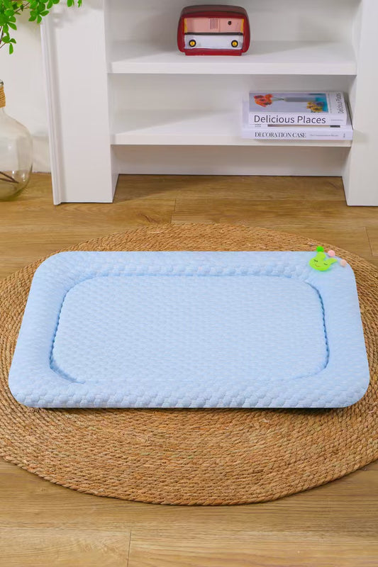 Blue Breathable Cooling Pet Mat - Ice Bean Summer Bed for Small Dogs (S : 35x47cm) V888-ELOSUNG22859