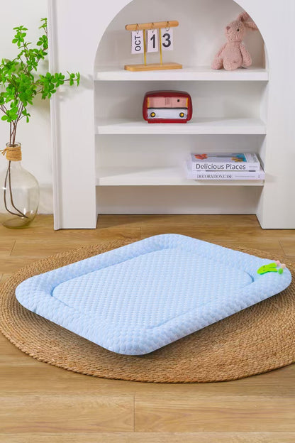 Blue Breathable Cooling Pet Mat - Ice Bean Summer Bed for Small Dogs (S : 35x47cm) V888-ELOSUNG22859