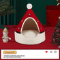 Festive Detachable Pet House - Cozy Red Santa Hat Design (S - 37x46cm) V888-ELOSUNG22860