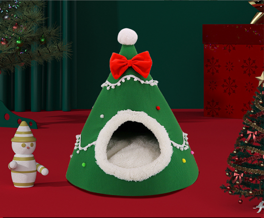 Festive Detachable Pet House - Cozy Green Candye Design (S - 37x46cm) V888-ELOSUNG22862