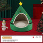 Festive Detachable Pet House - Cozy Green Christmas tree Design (S - 37x46cm) V888-ELOSUNG22864