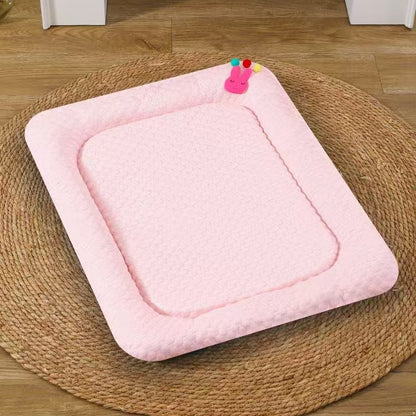 Pink Breathable Cooling Pet Mat - Ice Bean Summer Bed for Small Dogs (S : 35x47cm) V888-ELOSUNG22865