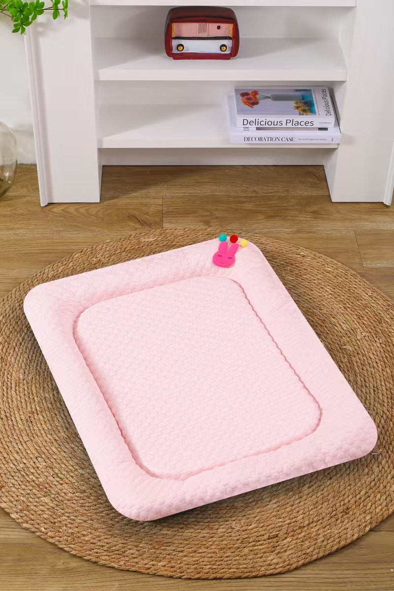 Pink Breathable Cooling Pet Mat - Ice Bean Summer Bed for Small Dogs (S : 35x47cm) V888-ELOSUNG22865