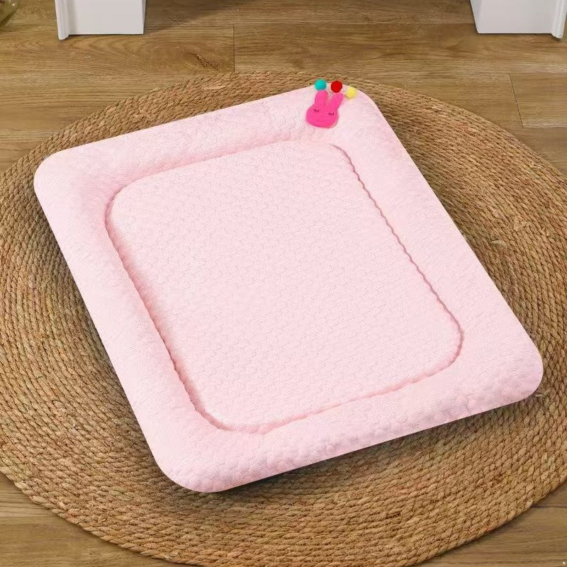 Pink Breathable Cooling Pet Mat - Ice Bean Summer Bed for Small Dogs (L : 50x65cm) V888-ELOSUNG22870