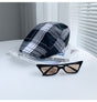 2-PCS Black Lightweight Checkered Flat Cap - Adjustable Retro Driver Hat for Men & Women V888-ELOSUNG22876