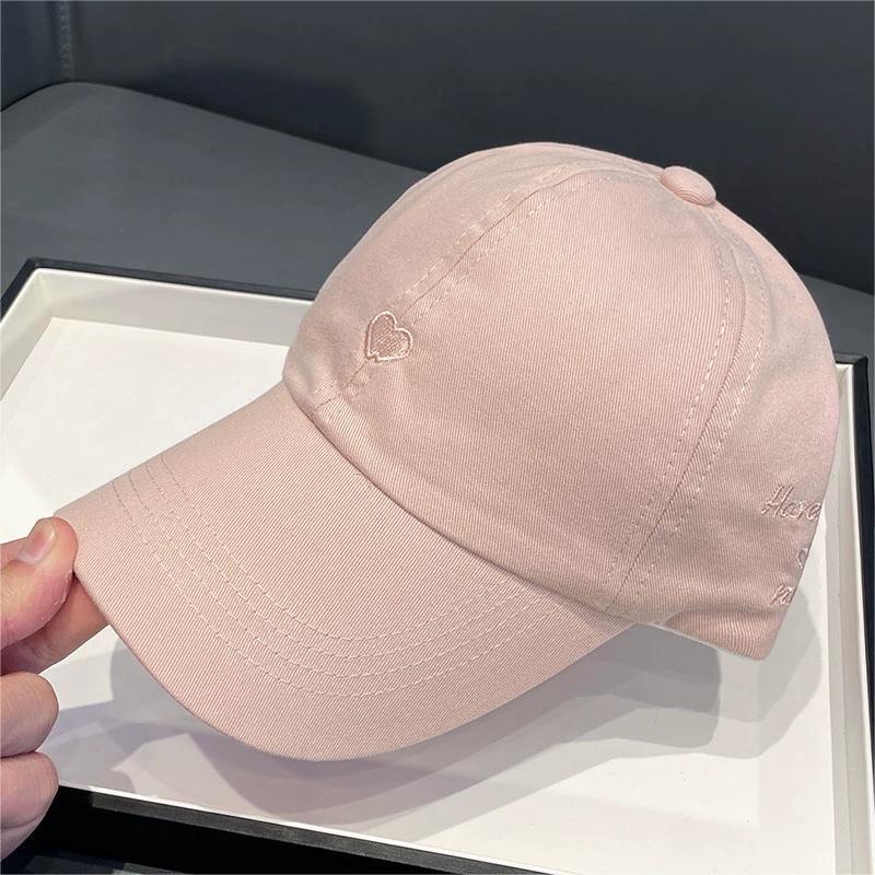 Pink Stylish Ponytail Opening Baseball Cap - Have a Nice Day" Embroidery" V888-ELOSUNG22889