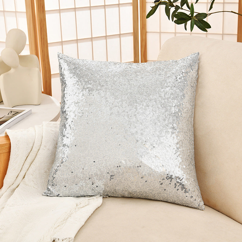 Shiny Sequin Pillowcase - Single-sided gorgeous pillowcase (Silver pair: 45x45cm) V888-ELOSUNG22893