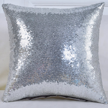 Shiny Sequin Pillowcase - Single-sided gorgeous pillowcase (Silver pair: 45x45cm) V888-ELOSUNG22893