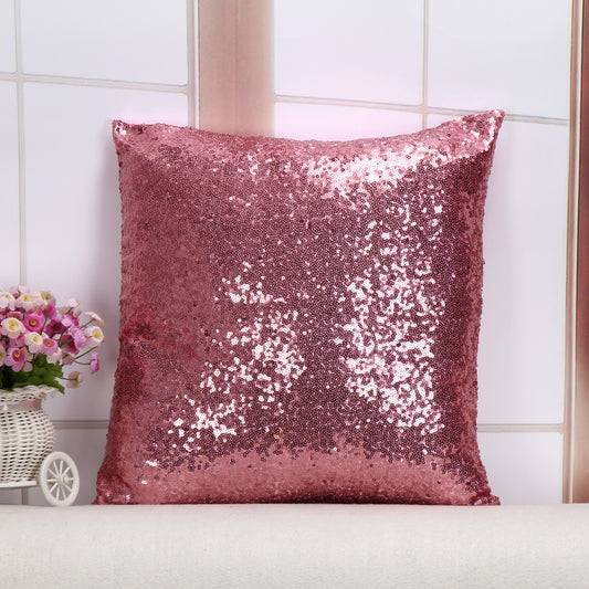 Shiny Sequin Pillowcase - Single-sided gorgeous pillowcase (Pink pair: 40x40cm) V888-ELOSUNG22896