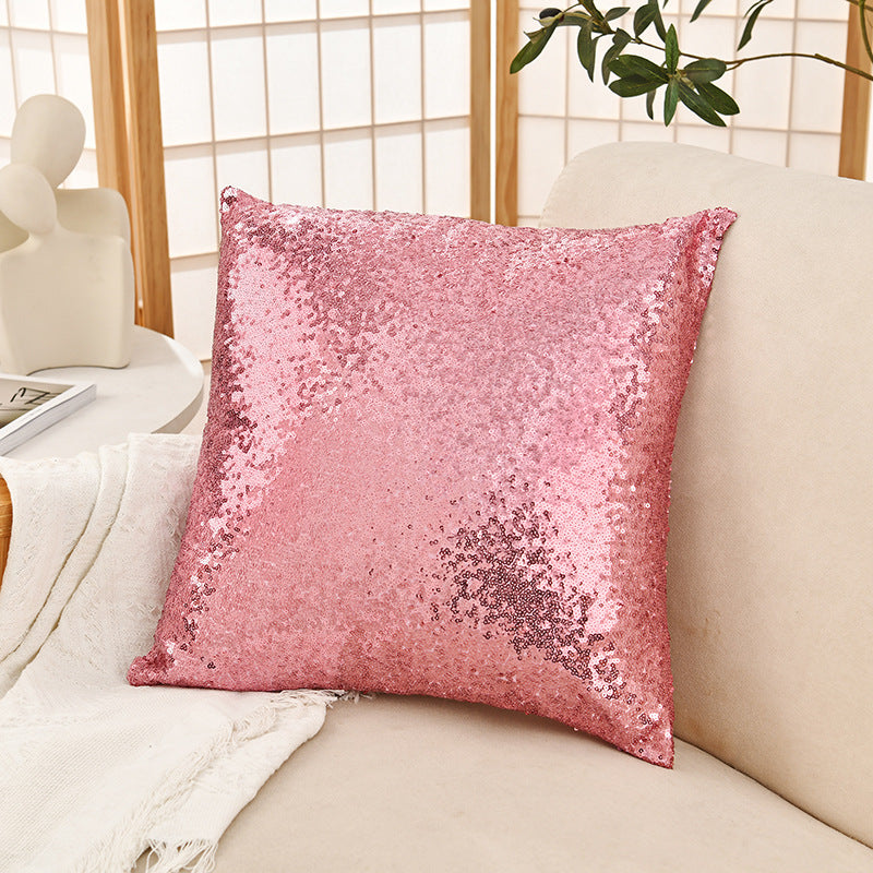 Shiny Sequin Pillowcase - Single-sided gorgeous pillowcase (Pink pair: 40x40cm) V888-ELOSUNG22896