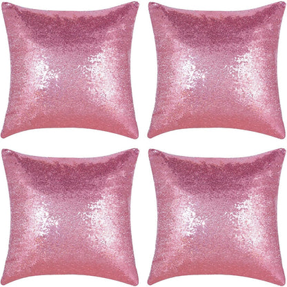 Shiny Sequin Pillowcase - Single-sided gorgeous pillowcase (Pink pair: 40x40cm) V888-ELOSUNG22896