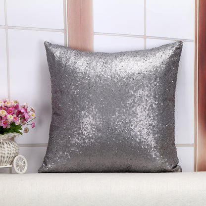 Shiny Sequin Pillowcase - Single-sided gorgeous pillowcase (Gray pair: 40x40cm) V888-ELOSUNG22898