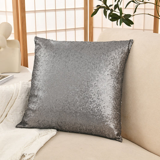 Shiny Sequin Pillowcase - Single-sided gorgeous pillowcase (Gray pair: 40x40cm) V888-ELOSUNG22898