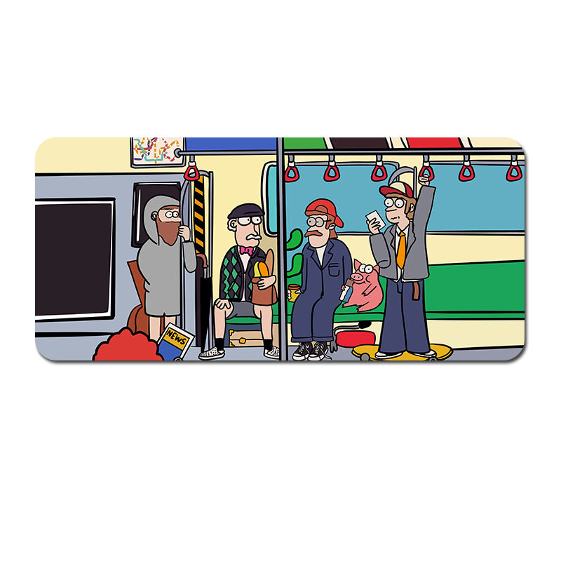 Oversized Cartoon Desk Pad - 80x30x0.4cmcm Mouse Mat, Non-Slip Base (Style 4) V888-ELOSUNG22915