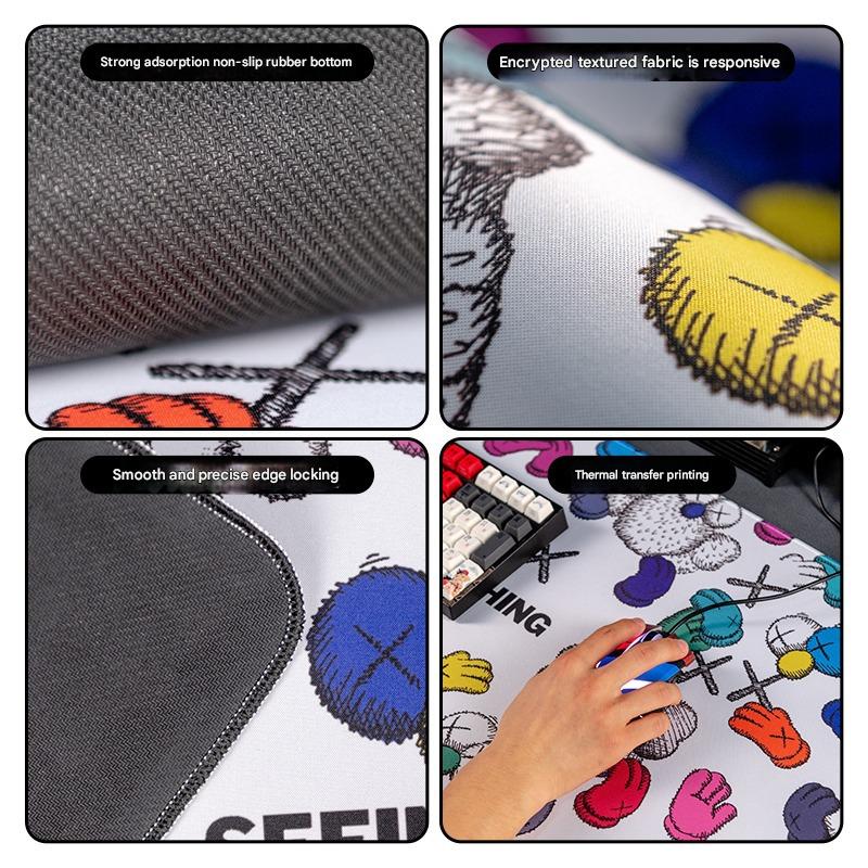 Oversized Cartoon Desk Pad - 80x30x0.4cmcm Mouse Mat, Non-Slip Base (Style 5) V888-ELOSUNG22917