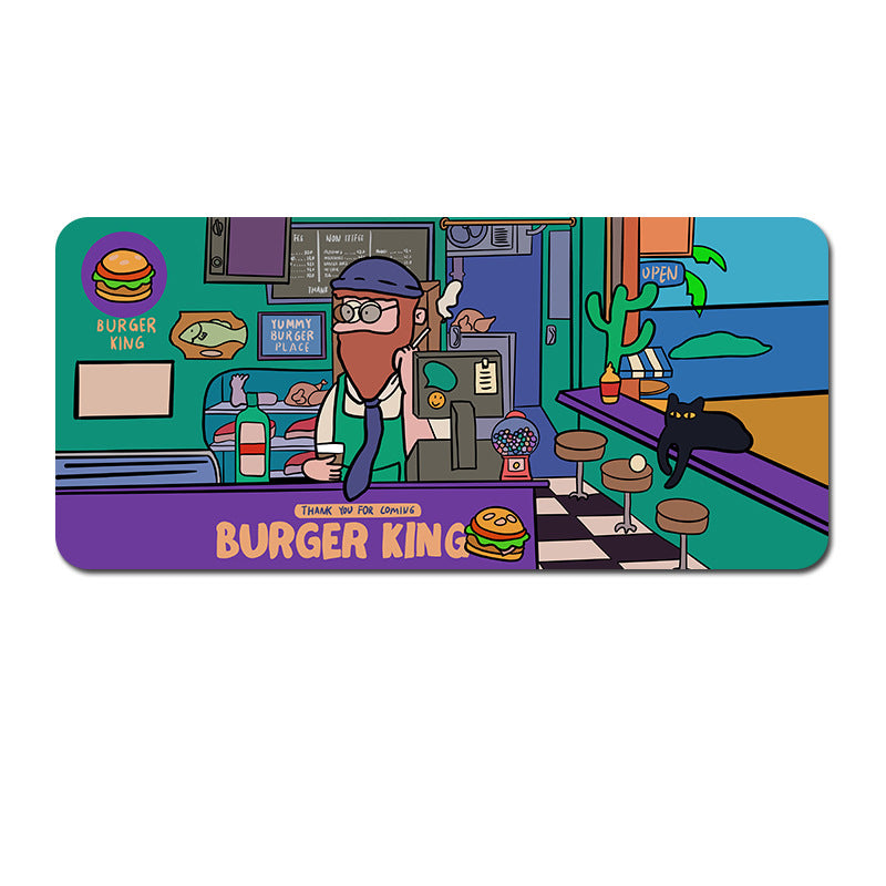 Extended Gaming Mousepad (90x40x0.4cm) - Big Beard Uncle Design, Stitched Edges - Style 1 V888-ELOSUNG22924