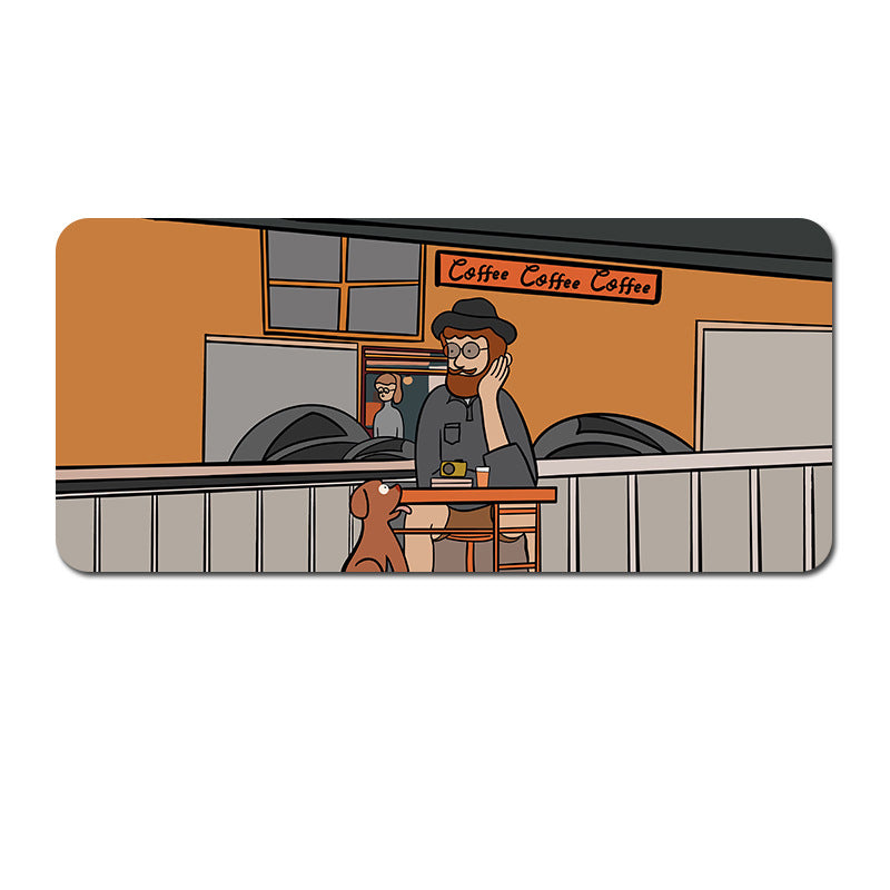 Extended Gaming Mousepad (90x40x0.4cm) - Big Beard Uncle Design, Stitched Edges - Style 3 V888-ELOSUNG22928