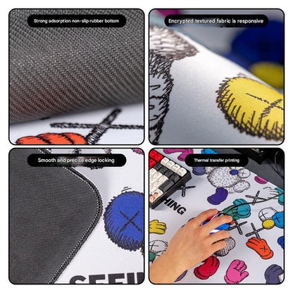 Extended Gaming Mousepad (80x30x0.4cm) - Big Beard Uncle Design, Stitched Edges - Style 5 V888-ELOSUNG22931