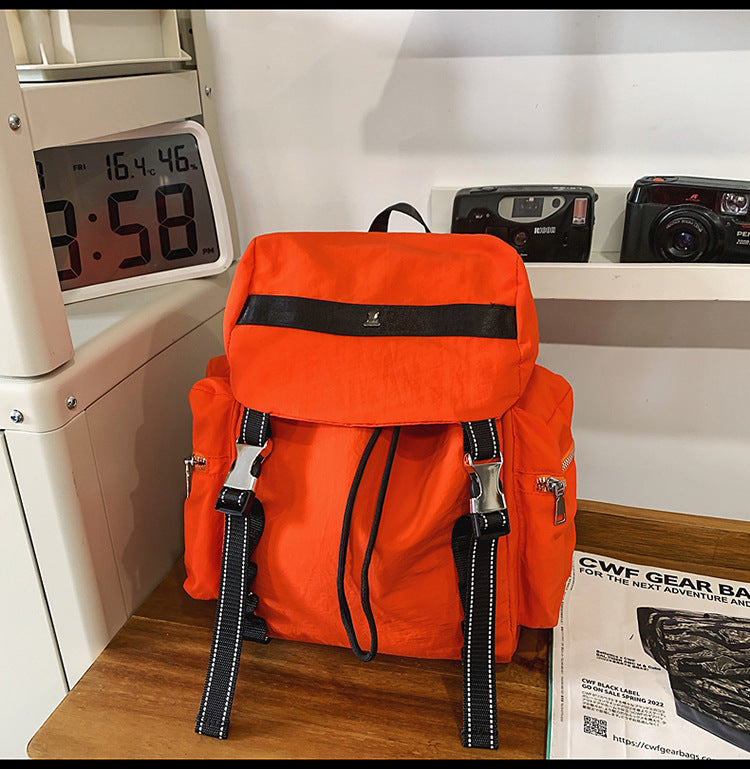 Orange Lightweight Nylon Backpack - Water Resistant Travel Daypack for Women & Men V888-ELOSUNG22934