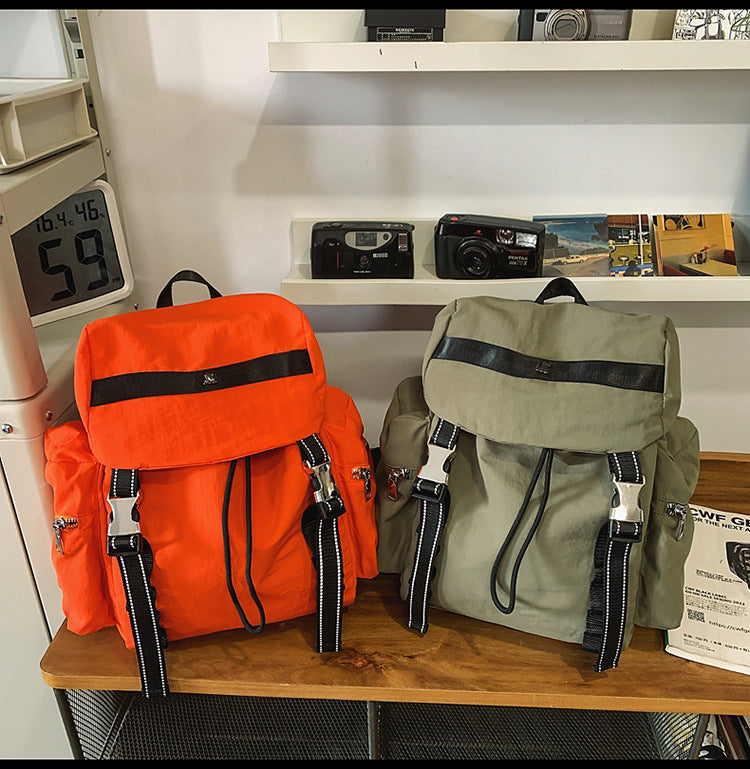 Orange Lightweight Nylon Backpack - Water Resistant Travel Daypack for Women & Men V888-ELOSUNG22934